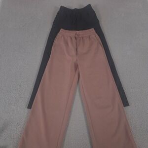 LOT OF 2 All in Motion Pants Womens S Black  Wide Leg Recycled Polyester Spandex